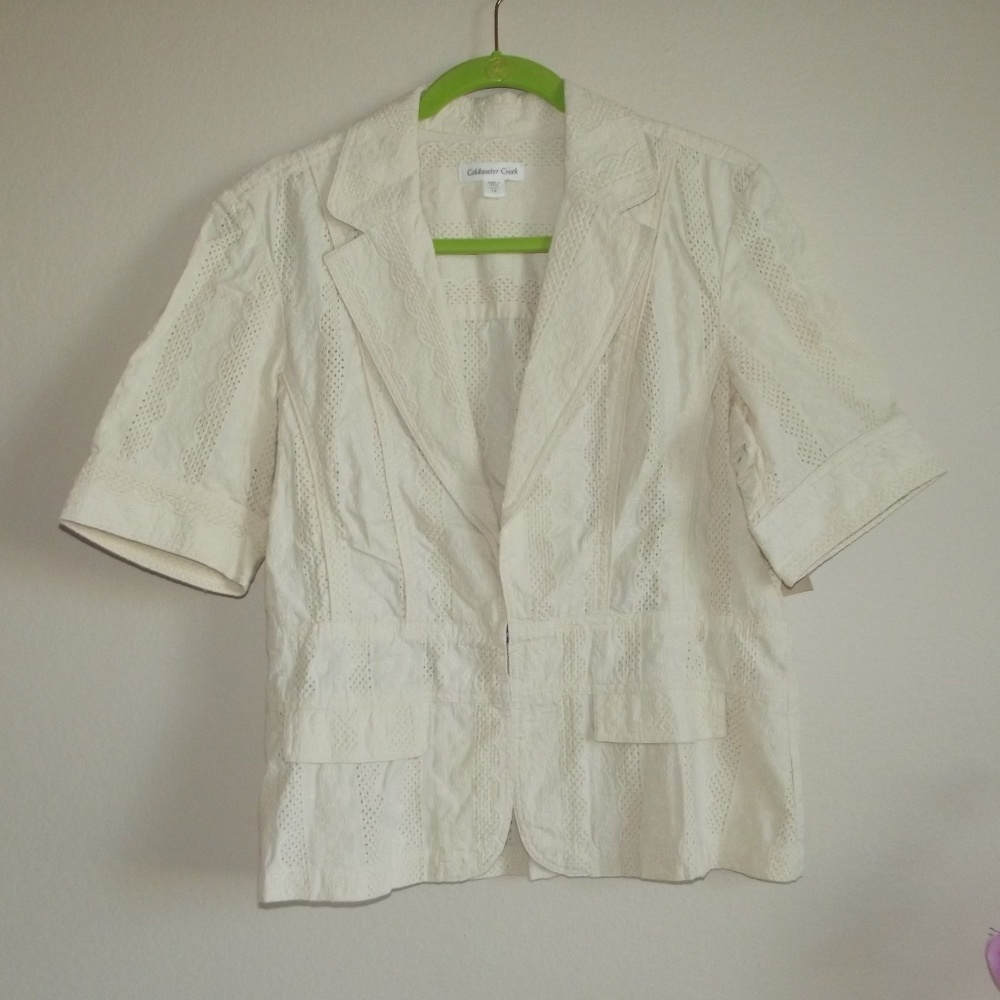 Coldwater Creek Ivory Lace Blazer